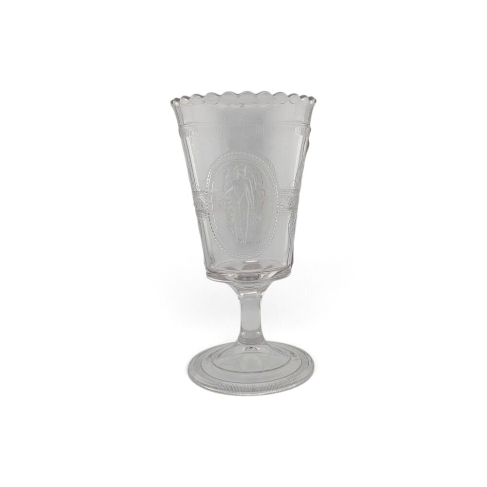 Antique Richards & Hartley No 500 Cupid and Venus EAPG Pressed Glass Celery Vase